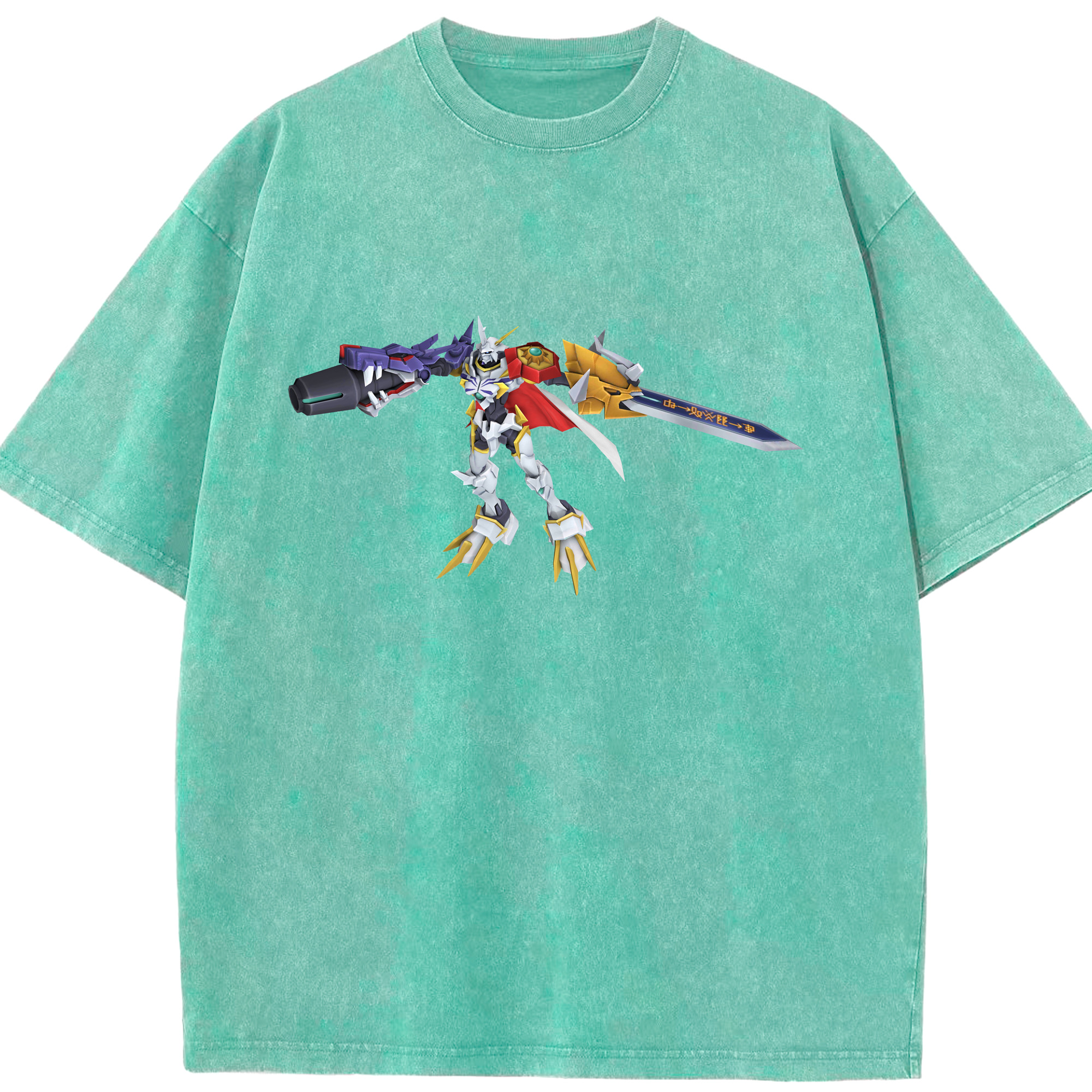 （画像用） Digimon デジタルモンスター/デジモン 綿100% ヴィンテージ風 半袖Tシャツ（フロントプリント）